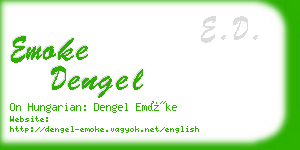 emoke dengel business card